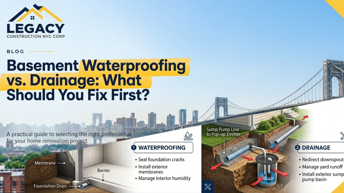 Basement Waterproofing vs. Drainage: What Should You Fix First